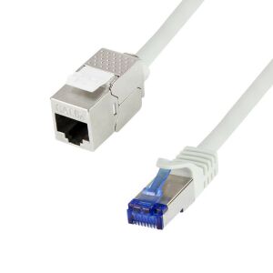 Patchkabel S/FTP LOGILINK Cat6a, Verlängerung, LSZH, Kupfer, 15 m, grau, AWG26, doppelt geschirmt 130342162 - Patchkabel