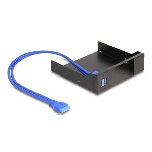 Delock 5.25 fém beszerelési keret USB 5 Gbps Hub-bal Slim Bay Mobile Rack-hez 130342246 - USB bővítő