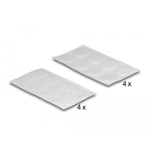 Delock Tépőzáras korongok, kerek 64 db.-os fehér