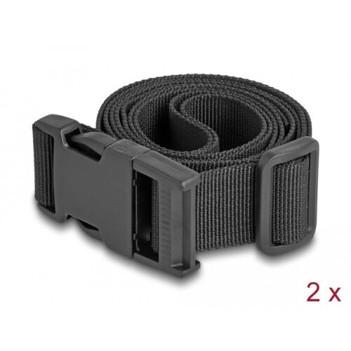 Delock Állítható bőrönd öv 1,5 m hosszú fekete 2 db 130342263