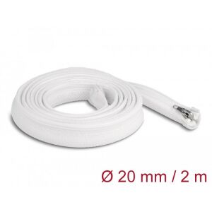 Delock Befont karmantyú zipzáras szorítóval hőállóság egészen 2 m x 20 mm-es fehér 130342286 - Kábelharisnya