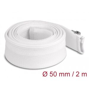 Delock Befont karmantyú zipzáras szorítóval hőállóság egészen 2 m x 50 mm-es fehér 130342288 - Kábelharisnya