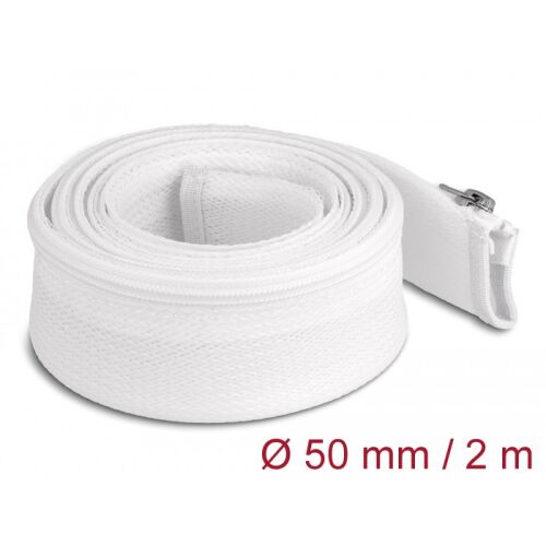Delock Befont karmantyú zipzáras szorítóval hőállóság egészen 2 m x 50 mm-es fehér 130342288