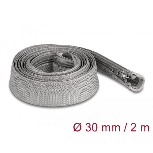 Delock Befont karmantyú zipzáras szorítóval hőállóság egészen 2 m x 30 mm-es szürke 130342290