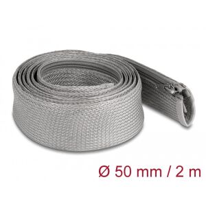 Delock Befont karmantyú zipzáras szorítóval hőállóság egészen 2 m x 50 mm-es szürke 130342291 - Kábelharisnya