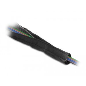 Delock Hőellenálló EMI Shielding fonott borítás tépőzáras rögzítővel, 1 m x 30 mm méretű, fekete 130342297 - Kábelharisnya