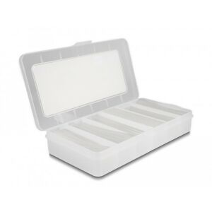 Delock 196 db. áttetsző, 2:1 zsugorodási arányú hőre zsugorodó tömlő rekeszes tároló dobozban 130342301 - Zsugorcső