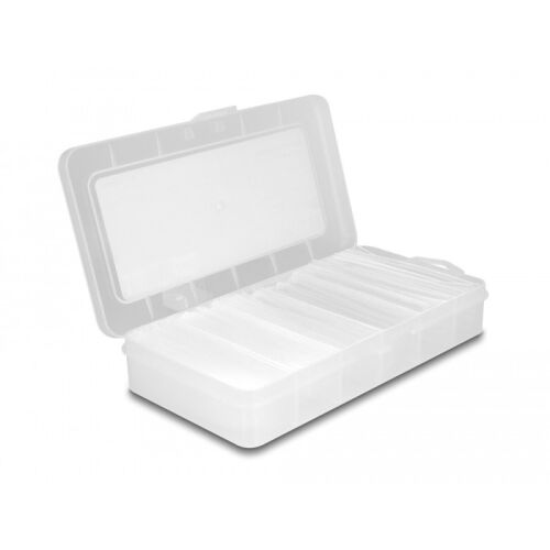 Delock Hőre zsugorodó cső készletdoboz, a zsugorodás aránya 4:1 szimpla fallal és dupla fallal belső 130342303