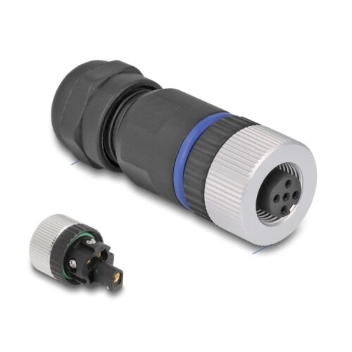 Delock M12 Csatlakozó A-kódolású, 5 tűs anya csavarozható kapcsolat 130342511