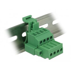 Delock Sorkapocs blokk készlet DIN sínhez 4 tűs csavarzárral 130342676 - Sorkapocs