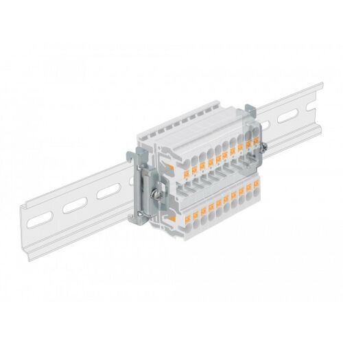Delock DIN sín vég szorító rozsdamentes acél felcsavarozható 4 darab 130342694