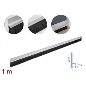 Delock 40 mm hosszú, egyenes kefeszalag 1 m hosszú alumínium foglalattal 130342734 - Tömítőszalag