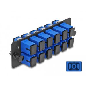 Delock Üvegszálas Adapter Panel SC Simplex UPC 12 Port kék 130342812 - Patch panel