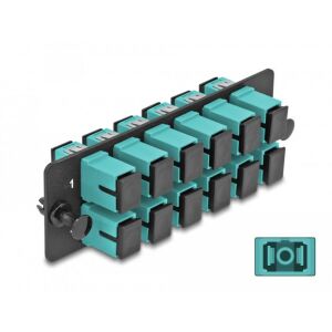 Delock Üvegszálas Adapter Panel SC Simplex OM4 12 Port vízkék 130342815 - Patch panel