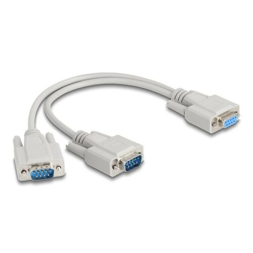 DELOCK Adapter Y kabel D Sub BU/2x ST ze śrubami 30 cm 130342923