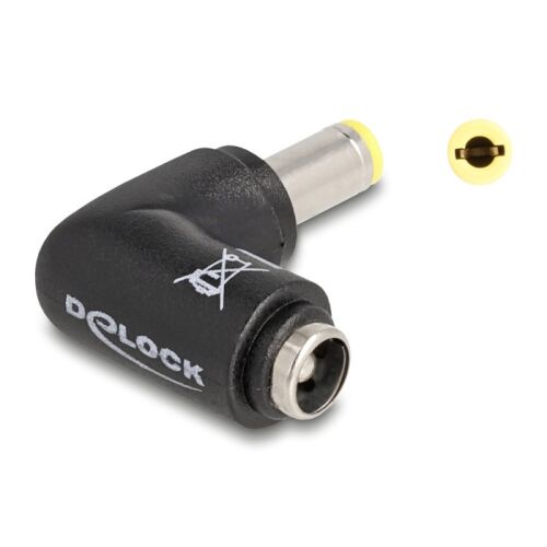 Delock DC adapter 5,5 x 2,5 mm apa 5,5 x 2,5 anya 90 -ban hajlított 130343237