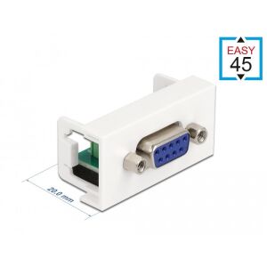 Delock Easy 45 Module D-Sub 9 tűs anya 6 tűs sorkapocs 22,5 x 45 mm 130343338 - Keystone modul kiegészítő