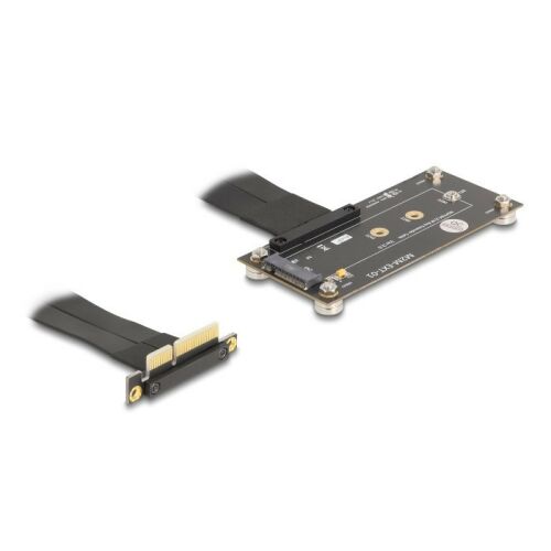Delock adapter PCIe 3.0 x4 apa 90 -os szögben M.2 Key M anya csatlakozóra, 10 cm-es kábellel 130343358