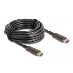 Delock Aktív optikai HDMI kábel fém borítással 8K 60 Hz 20 m 130343427 - HDMI kábel