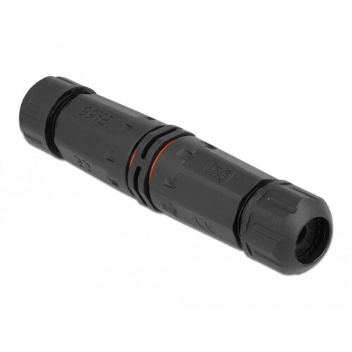 Delock Kültéri kábelkonnektor 2 tűs IP68 vízhatlan, becsavarható, a kábel átmérője 4,5 - 7,5 mm feke 130343484