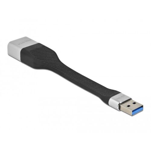 Delock USB A-típusú Gigabit LAN adapter kábel, 13cm, fekete - Hálózati adapter