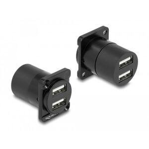 Delock D-típusú Modul USB 2.0 A-típusú 2 x hüvely - 2 x hüvely 130343583 - USB bővítő