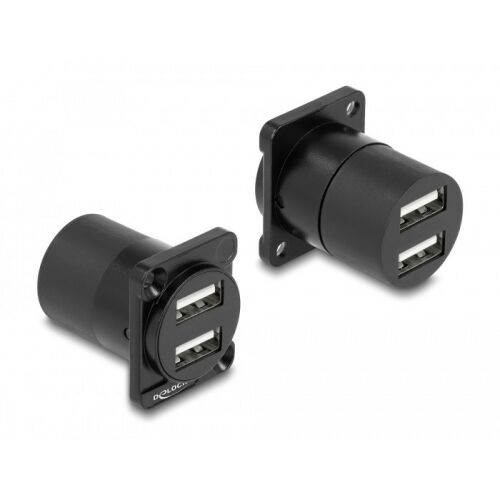 Delock D-típusú Modul USB 2.0 A-típusú 2 x hüvely - 2 x hüvely 130343583