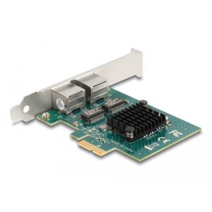 Delock PCI Express x1 kártya 2 x RJ45 Gigabit LAN BCM 130343860 - PCI hálózati kártya