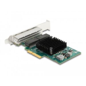 Delock PCI Express x4 kártya 4 x RJ45 Gigabit LAN BCM 130343861 - PCI hálózati kártya