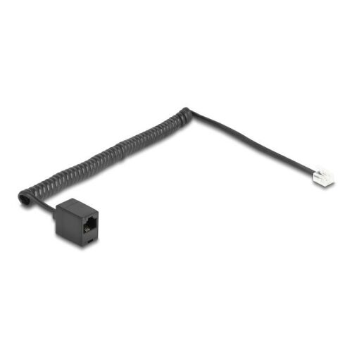 Delock Telefon csavart kábel RJ11 apa - RJ45 anya fekete színű 2 m 130343871