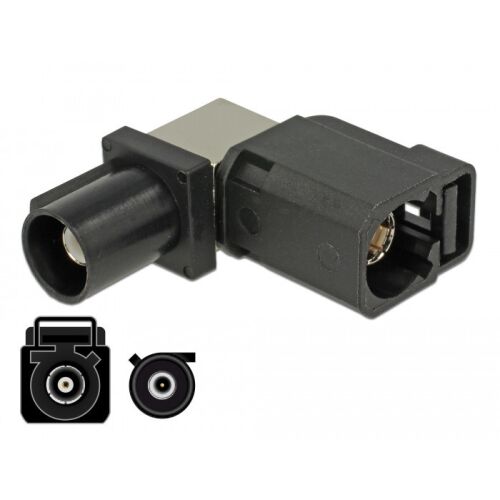 Delock Adapter, FAKRA A csatlakozóhüvely 90 > FAKRA A-dugó
