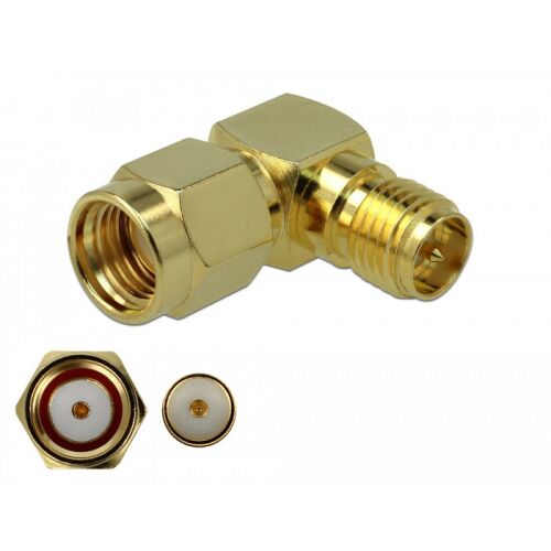Delock Adapter RP-SMA-dugó apa RP-SMA csatlakozóhüvely 90 3 GHz 130343946