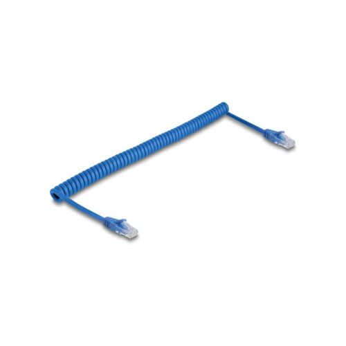 Delock RJ45 tekercses kábelcsatlakozó a dugóhoz Cat.6 UTP 1,3 m - 3,3 m kék 141917227