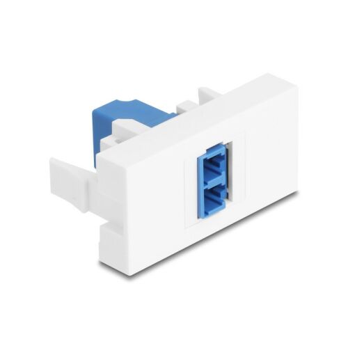 Delock Easy 45 modul LC Duplex anya csatlakozó, fehér/kék - Keystone modul