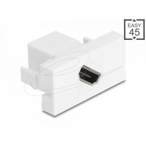 Delock Easy 45 modul HDMI anya-alj átlós 8K 60 Hz fehér 130344103 - Keystone modul kiegészítő