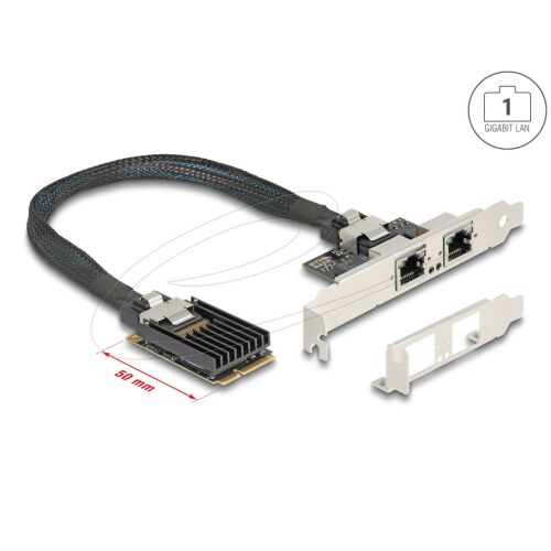 Delock Mini PCIe I/O PCIe teljes méretű 2 x RJ45 Gigabit LAN 130344133