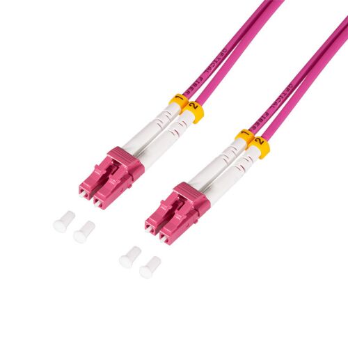 Logilink OM4 Duplex LC/UPC - LC/UPC páncélozott optikai patch kábel, 3,0 m - Logilink
