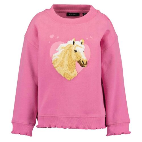 Blue Seven rosa Sweatshirt mit Pferde-Stickerei für Mädchen