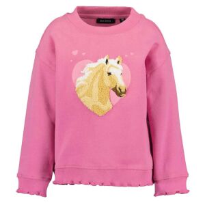 Hanorac roz Blue Seven cu broderie cal pentru fete - Pulovere pentru copii