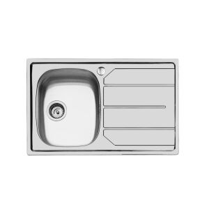 Chiuveta de bucatarie Foster S1000 din inox cu picurator, 79x50 cm - Instalații de apă, gaz & încălzire