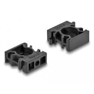 Delock Kábel borító tartó záróklippel 13 mm 8 db. fekete 130426109 - Kábelrögzítő