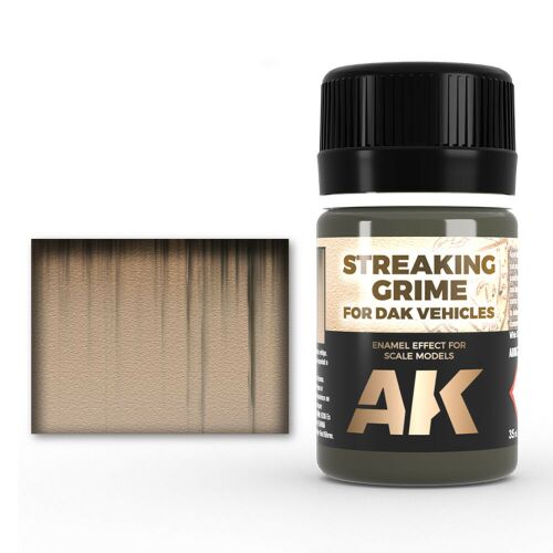 AK Interactive Streaking Grime for DAK Vehicles zománc hatású festék méretarányos modellekhez 