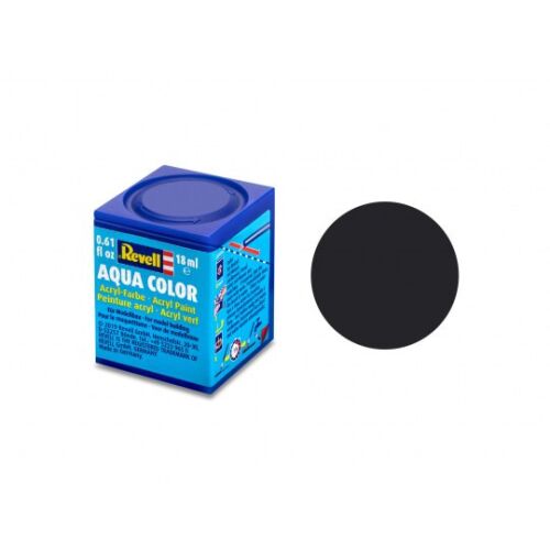 Revell Aqua Color fekete festék, 18ml, matt felület - Revell