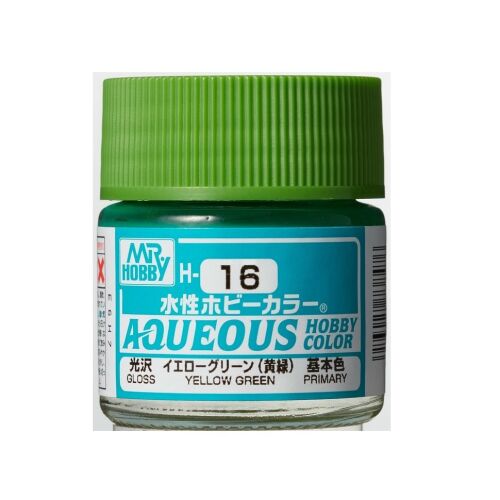 Mr. Hobby Aqueous Hobby Color Sárga Zöld H-16 Akrilfesték, 10 ml - Hobby festék