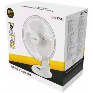 ENTAC EPSTF-35W hordozható asztali ventilátor a csomagolásban - Entac