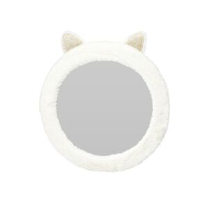 Detail bieleho zrkadla v tvare mačky do detskej izby, dekoratívne zrkadlo - Zrkadlá