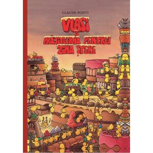 Корица на книгата "Власи си пражитурна пентру Зина Стере" от Клод Понти. Детска книжка с илюстрация на торта. - Книга