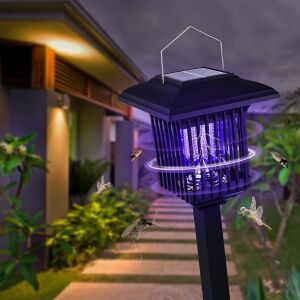 Lampa ogrodowa solarna LED owadobójcza J-22 Czarna 136082411 - Latarnia słoneczna