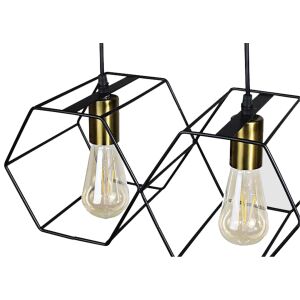 Lampa Wisząca APP1132-3CP Czarno Złota 136086530 - Lampy i oświetlenie