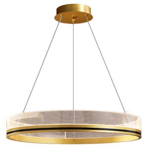 APP1190-CP Gold 60cm moderná stropná lampa, zlaté prevedenie, kryštáľové akcenty - Lampy&osvetlenie